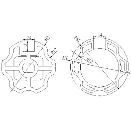 Adaptador AT18 Hexagonal diam.65,5 para MT45