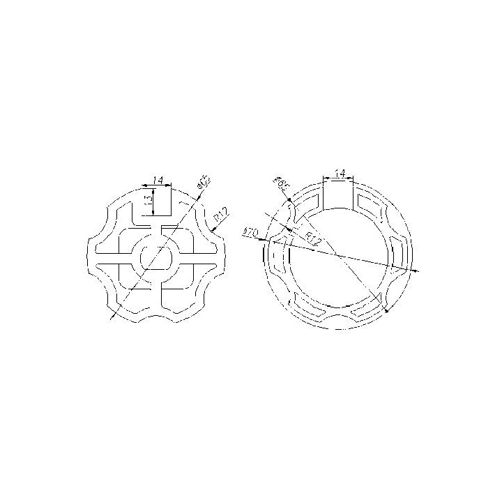 Adaptador AT18 Hexagonal diam.65,5 para MT45