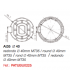 Adaptador AT35 redondo diam.40 para MT35
