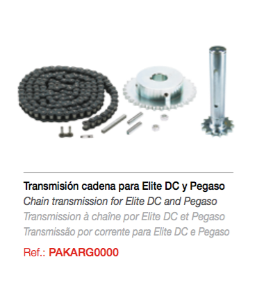 Kit Transmisión cadena para ELITE DC y PEGASO