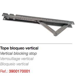 Tope bloqueo vertical puerta batiente 2 cancelas