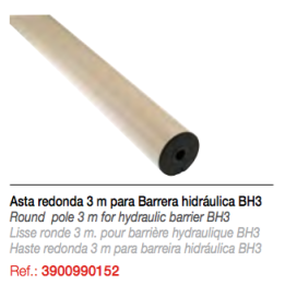Asta redonda 3 mts. Barrera hidráulica BH3