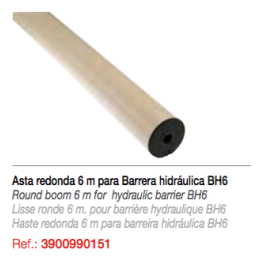 Asta redonda 6 mts. Barrera hidráulica BH6