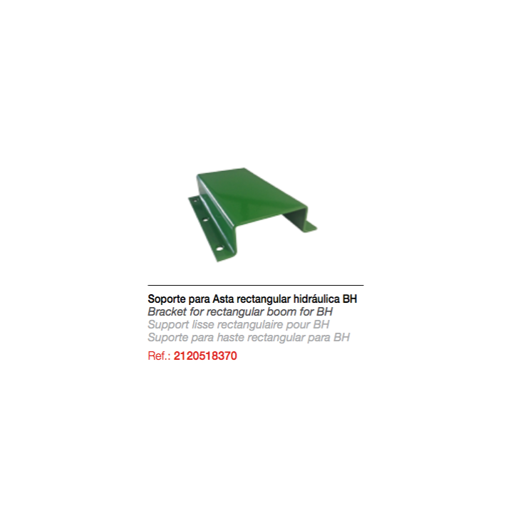 Soporte para asta rectangular hidráulica