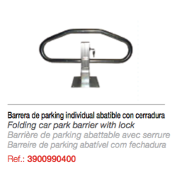 Barrera de parking individual abatible.Con cerradura
