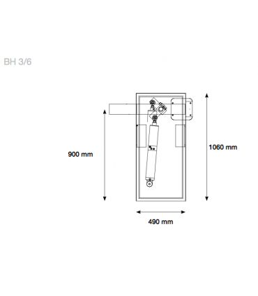 BH6 Barrera hidráulica 6 mts. Izquierda (no incluye asta)