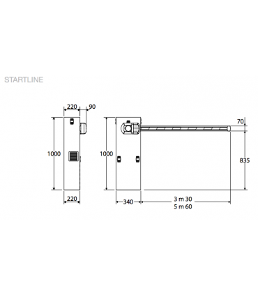 Barrera automática Startline Pro 3m 230V II