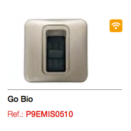 Emisor biométrico de pared GO BIO 868 Mhz. Montaje Superficie