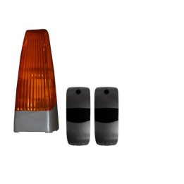 Fotocélula 15mts. Emisor-receptor + Lámpara destellos 230V.